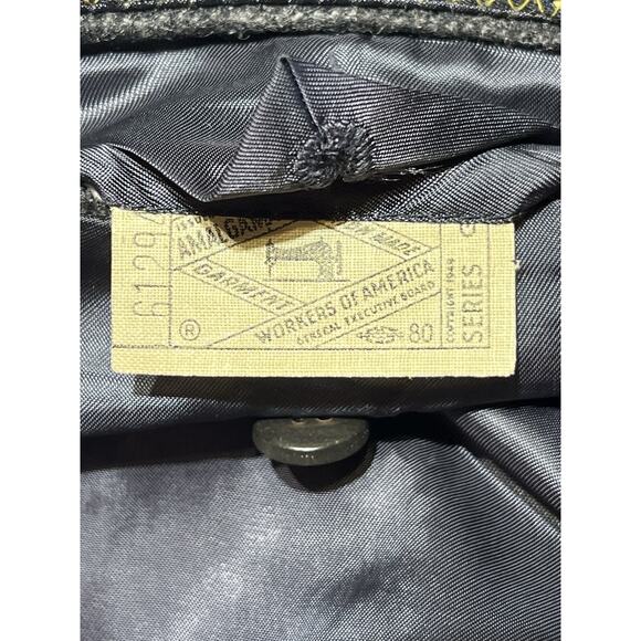 Vintage Polo Ralph Lauren 40R Gray Stripe Wide Lapel Flannel Blazer Sport Jacket - Picture 15 of 15